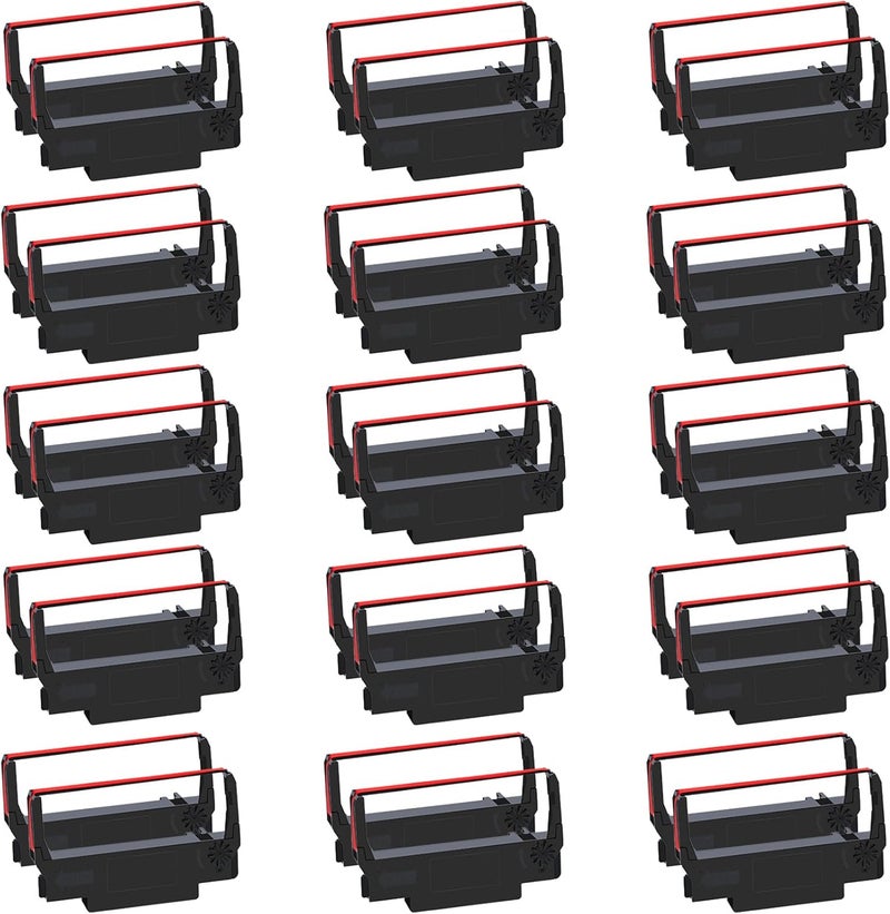 COSOB Store 30 عبوة شريط ERC30 باللونين الأسود والأحمر متوافق مع طابعة Epson TM-U220 M188B ERC 30 ERC34 ERC-38 NK506 (معبأ بشكل فردي) - Image 1